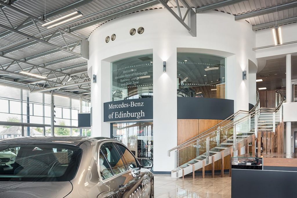 2-merc-showroom-edinburgh Commercial Electrical Installation
