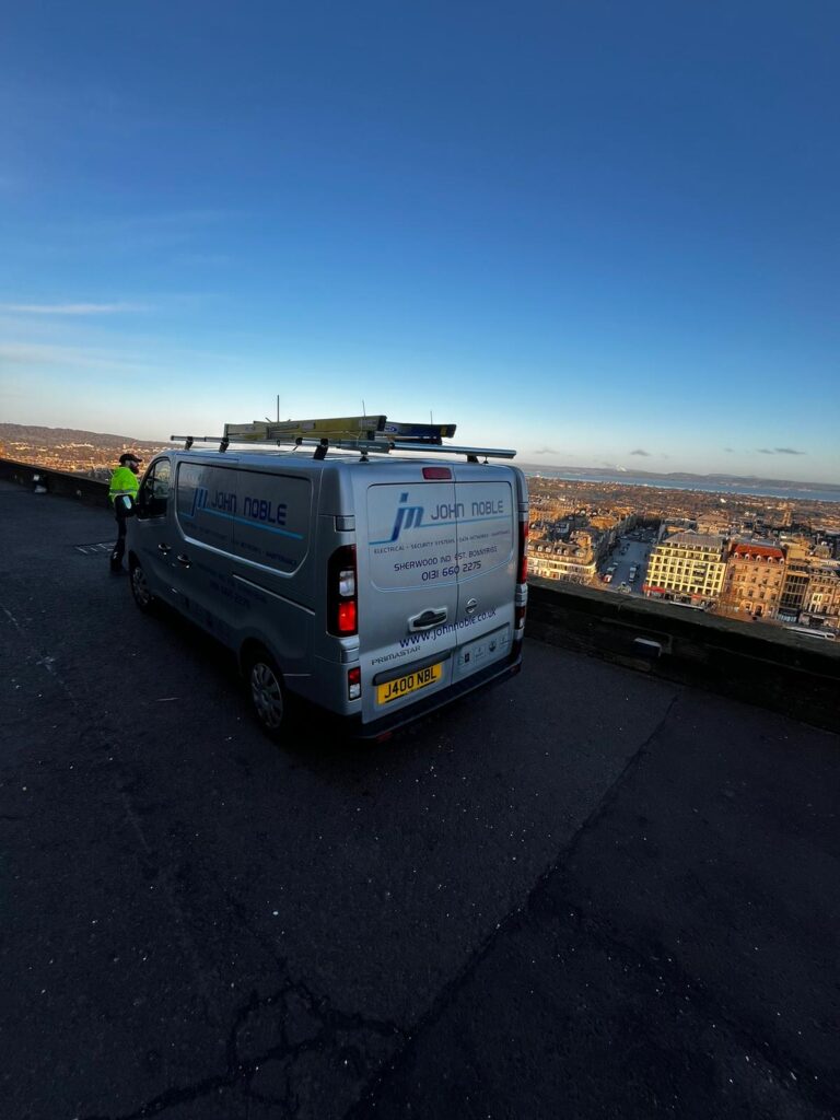 edinburgh-castle-over-princes-street Edinburgh skyline with John Noble Van